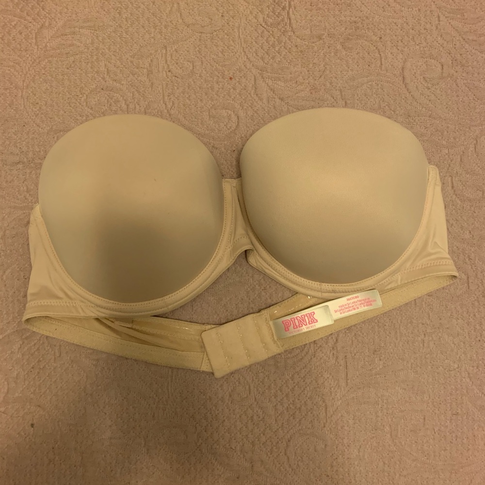NUDE STRAPLESS VICTORIAS SECRET (PINK) BRA *HOLD*